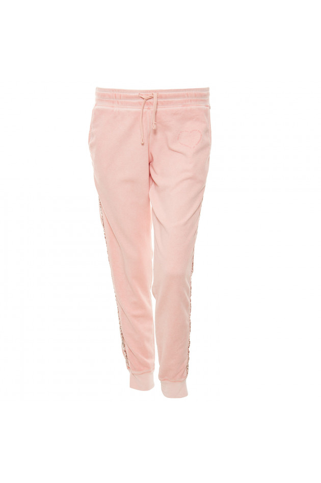 Better Rich Jogginghose mit Pailletten in Rosa