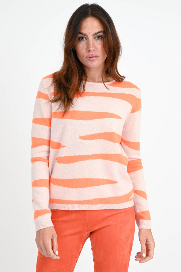 Jumper 1234 Cashmere Pullover in Orange/Rosa