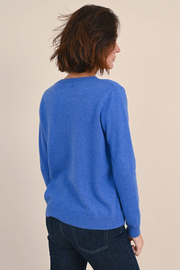 Jumper 1234 Cashmere Pullover mit Aufschrift in Blau