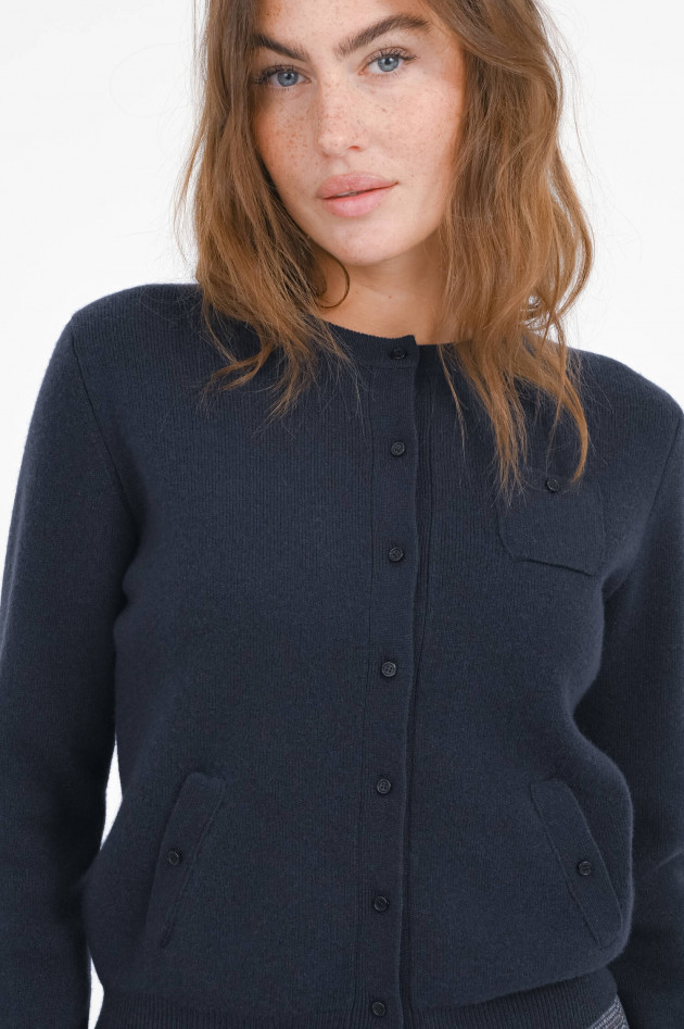 Jumper 1234 Woll-Strickjacke in Dark Ink