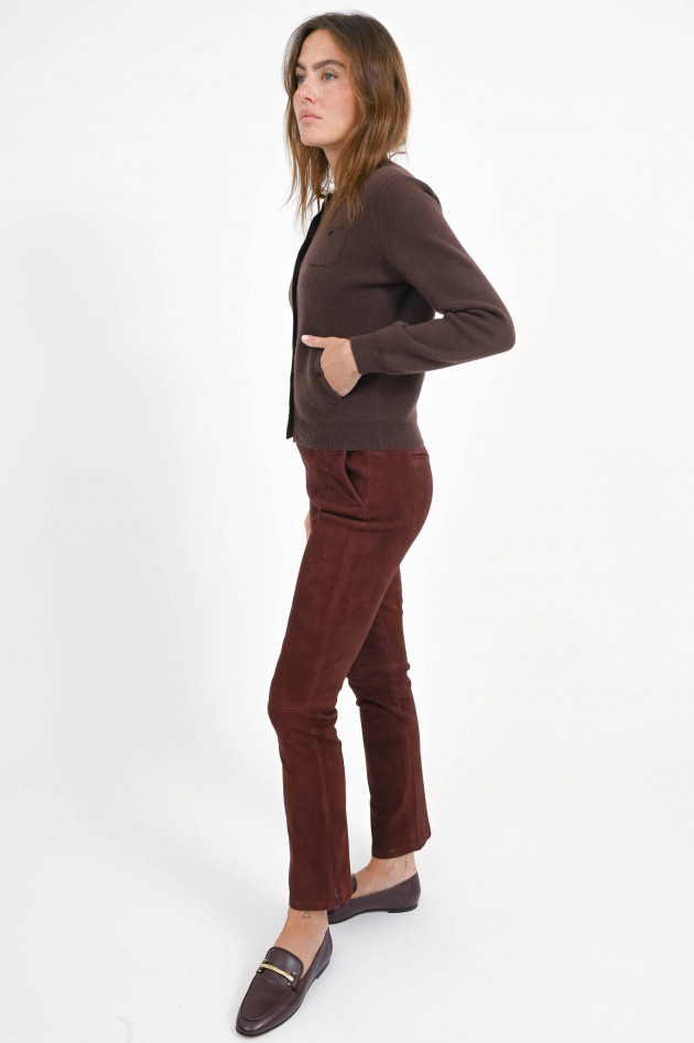 Jumper 1234 Woll-Strickjacke in Latte