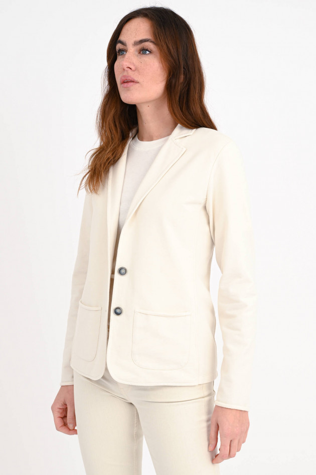 Juvia Jersey Blazer in Creme