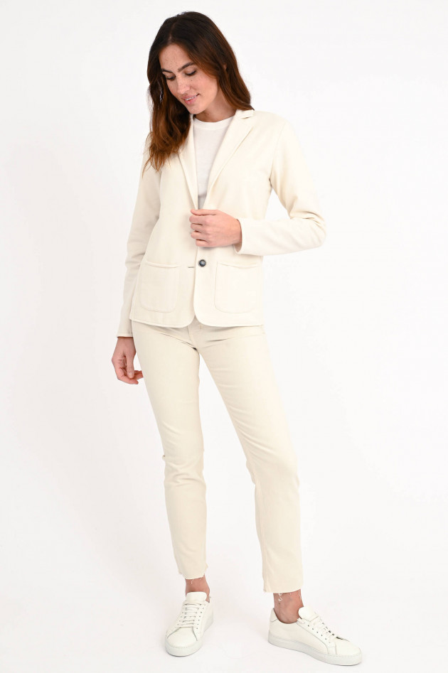 Juvia Jersey Blazer in Creme