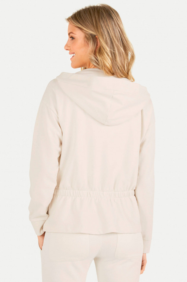 Juvia Sweat-Jacke mit Kapuze in Creme