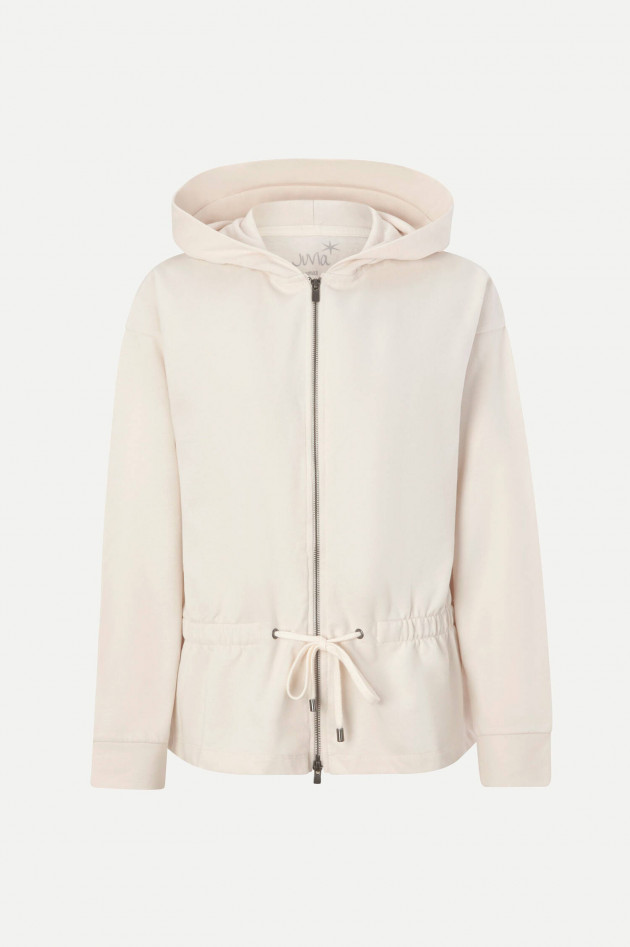 Juvia Sweat-Jacke mit Kapuze in Creme