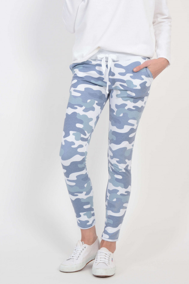 Juvia Jogginghose Camouflage gemustert in Mint/Weiß