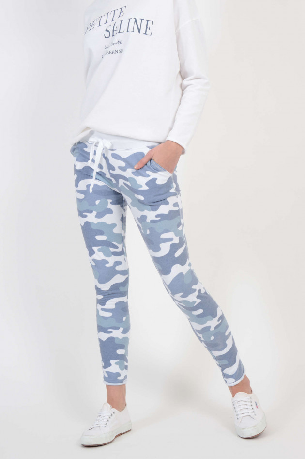 Juvia Jogginghose Camouflage gemustert in Mint/Weiß