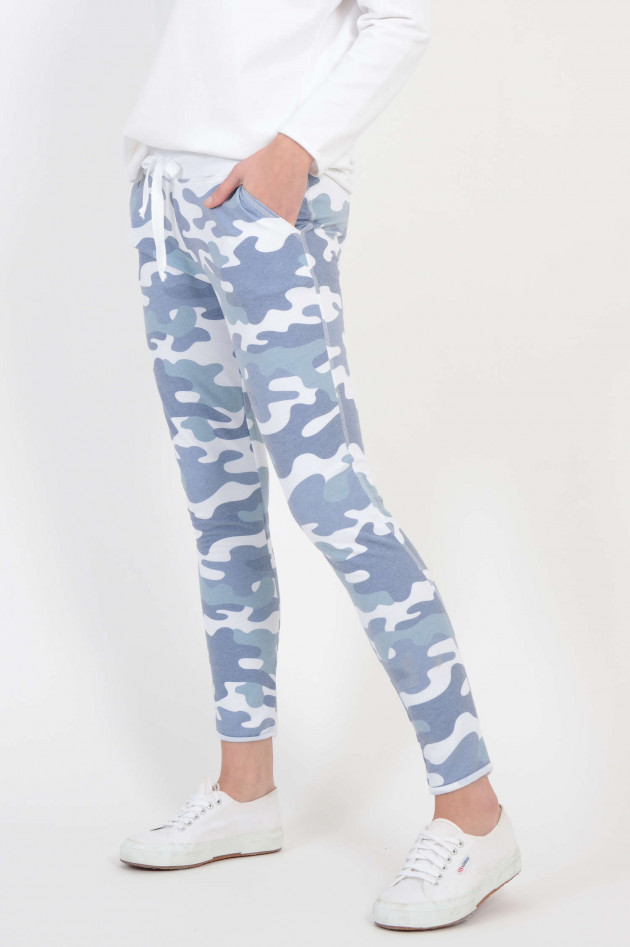 Juvia Jogginghose Camouflage gemustert in Mint/Weiß