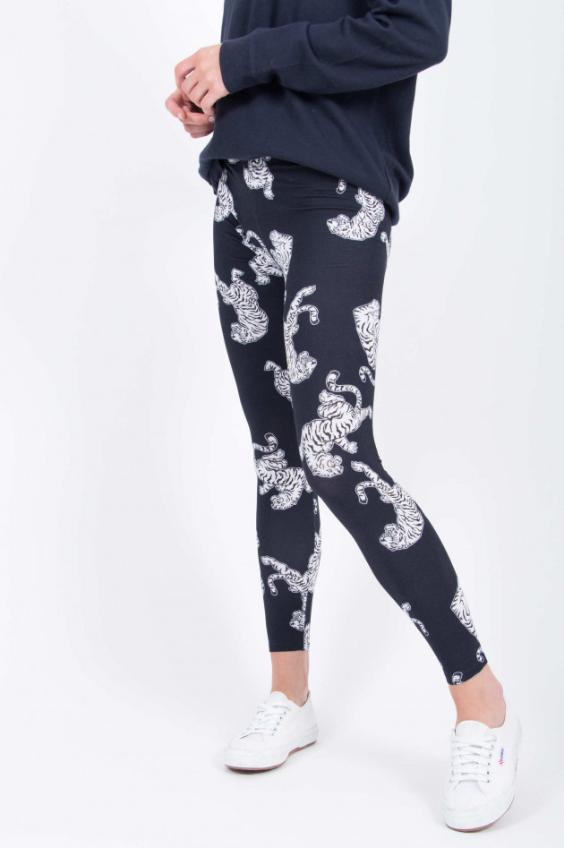 Juvia Leggings mit Tigerdruck in Navy