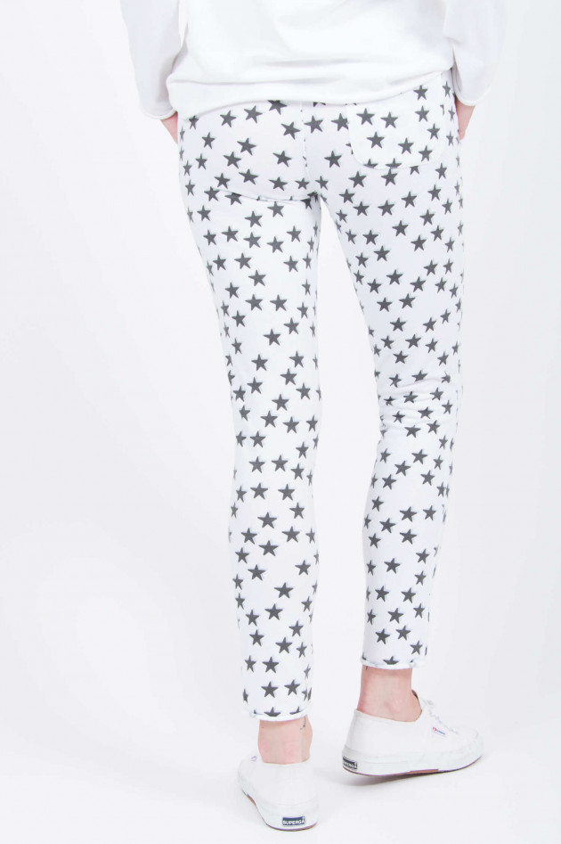 Juvia Sweatpants mit Sternendruck in Weiß