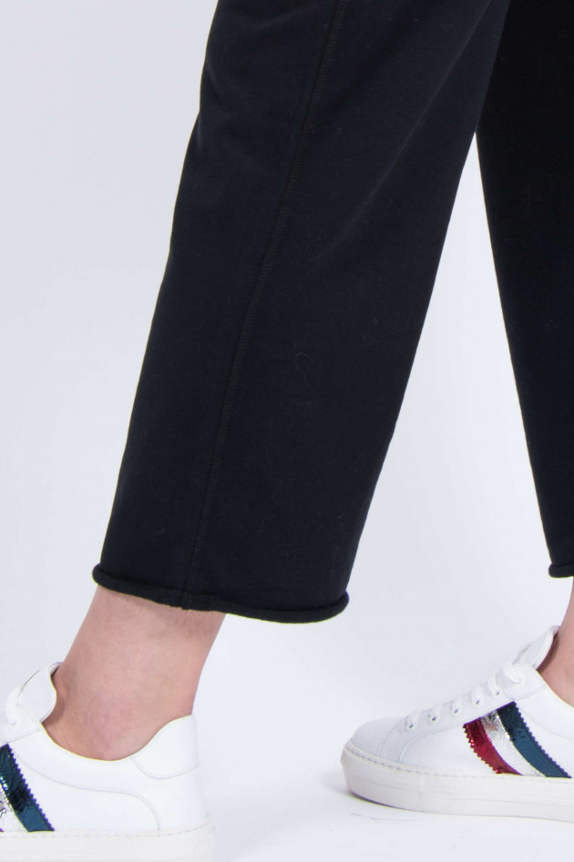 Juvia Sweatpants mit weitem Bein in Schwarz