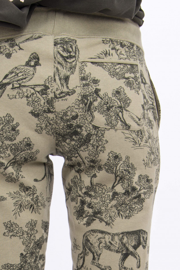 Juvia Freizeithose mit Safari-Print in Oliv