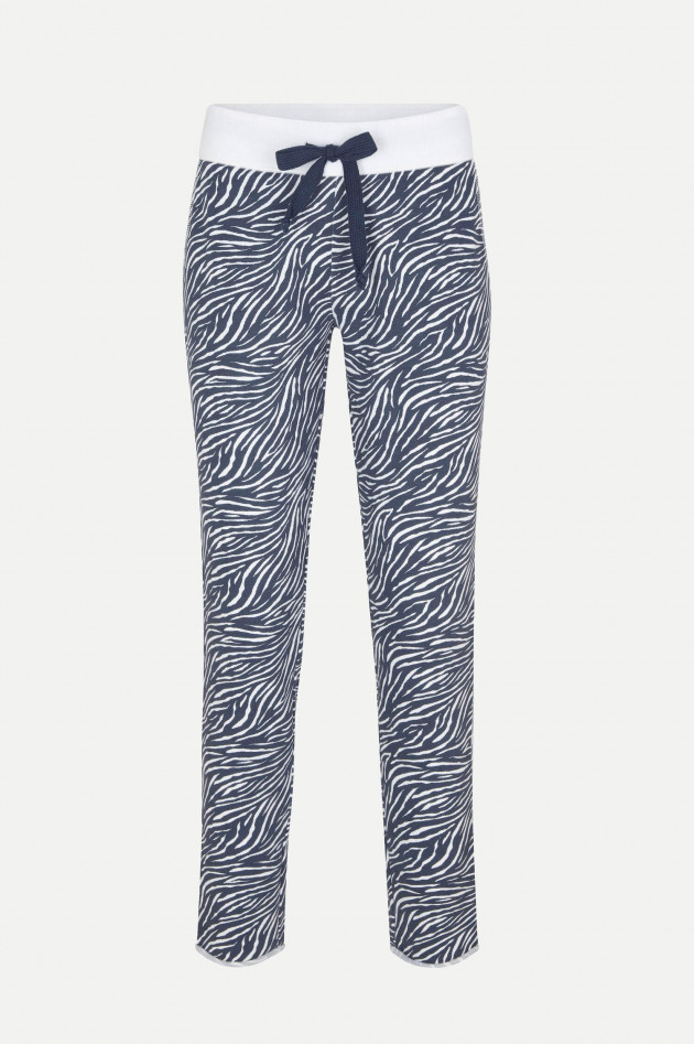 Juvia Sweatpants DESERT STRIPES in Blau/Weiß