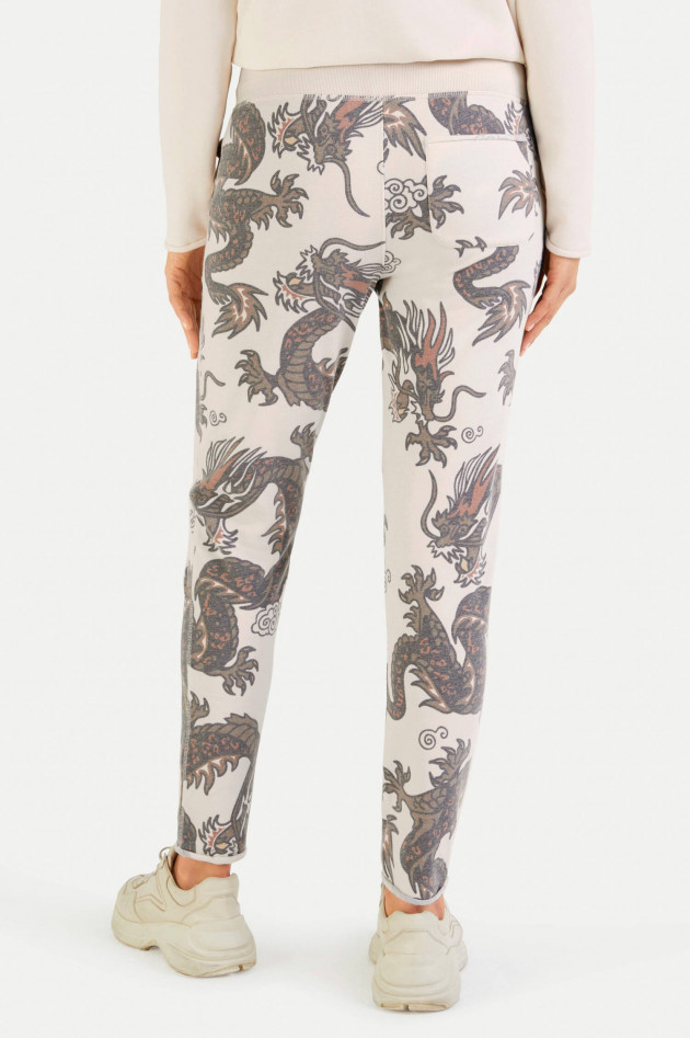 Juvia Sweatpants im Dragon-Design in Creme