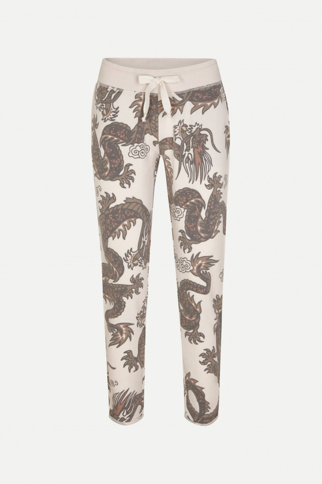 Juvia Sweatpants im Dragon-Design in Creme