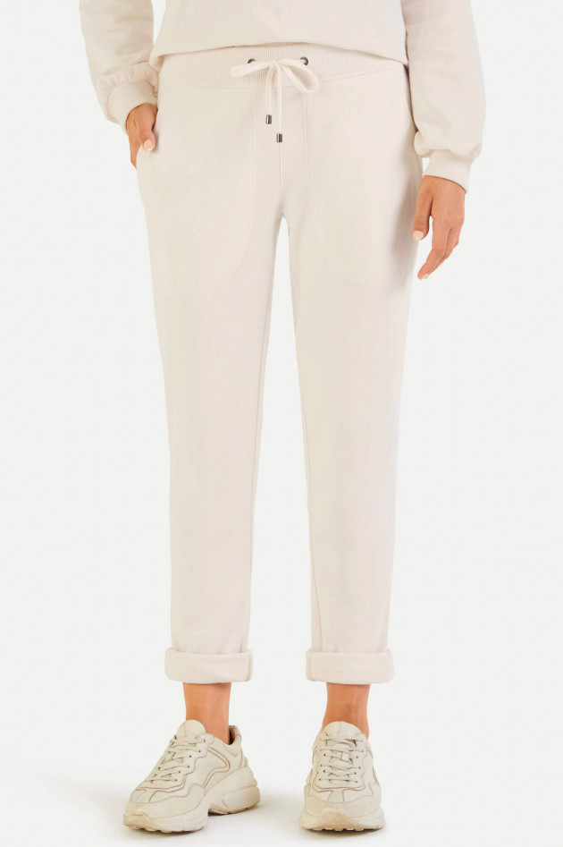Juvia Relaxed Fit Sweatpants in Creme