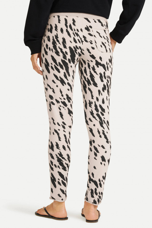 Juvia Sweatpants mit Animal-Print in Beige