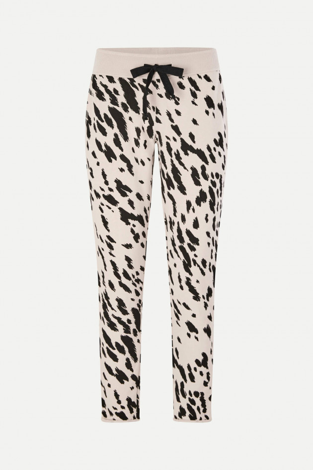 Juvia Sweatpants mit Animal-Print in Beige