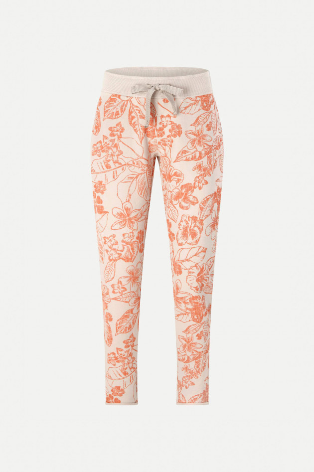 Juvia Sweatpants mit Hawaii-Print in Beige/Papaya