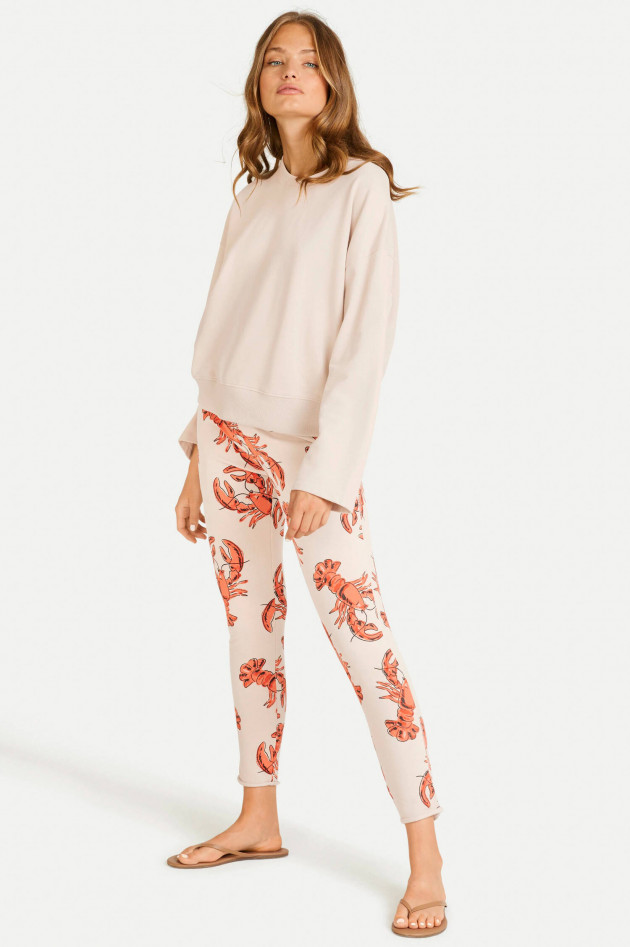 Juvia Sweatpants mit Lobster-Print in Beige/Papaya