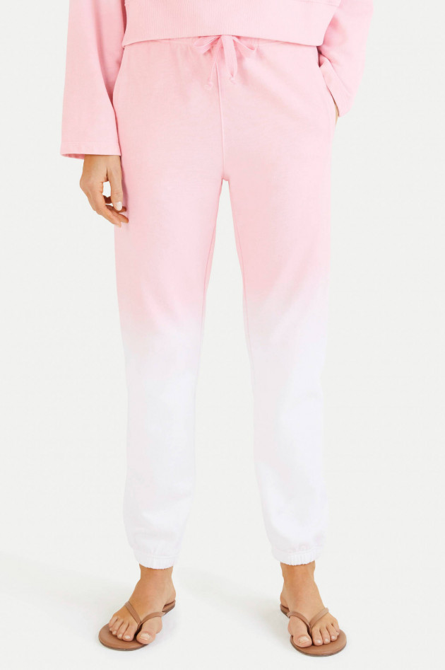 Juvia Dip-Dye Sweatpants in Rosa/Weiß