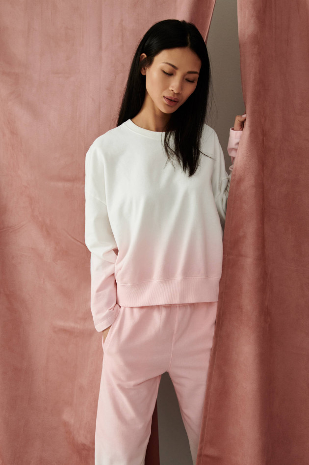 Juvia Dip-Dye Sweatpants in Rosa/Weiß