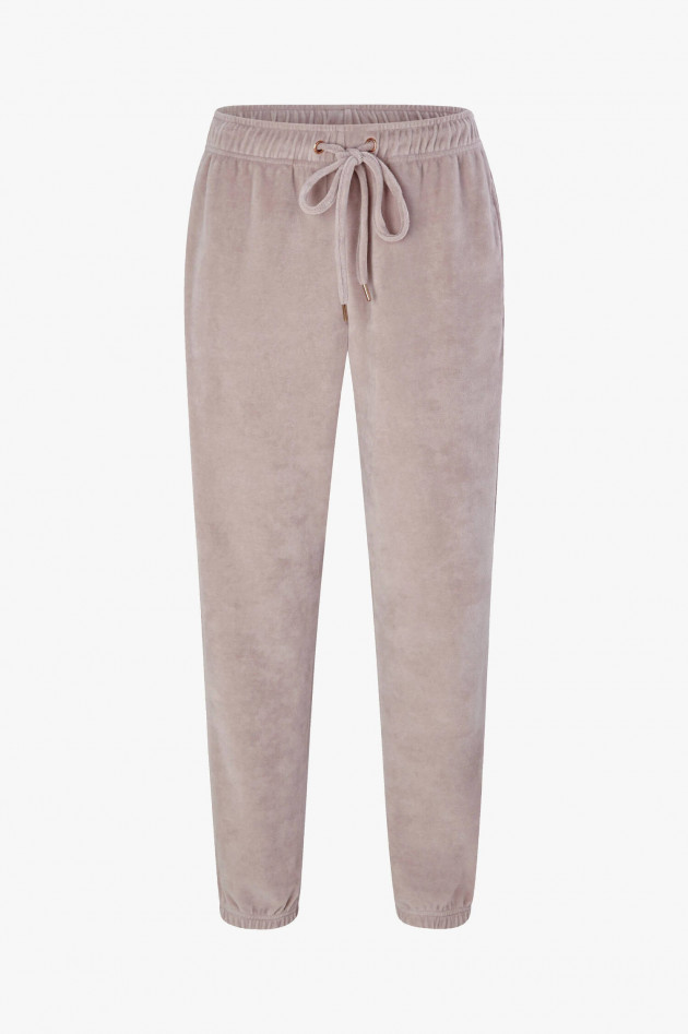 Juvia Samt-Sweatpants in Pastell-Lila