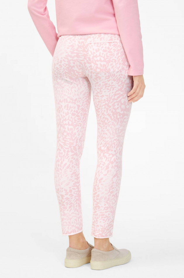 Juvia Sweatpants mit Leo-Print in Rosa/Weiß