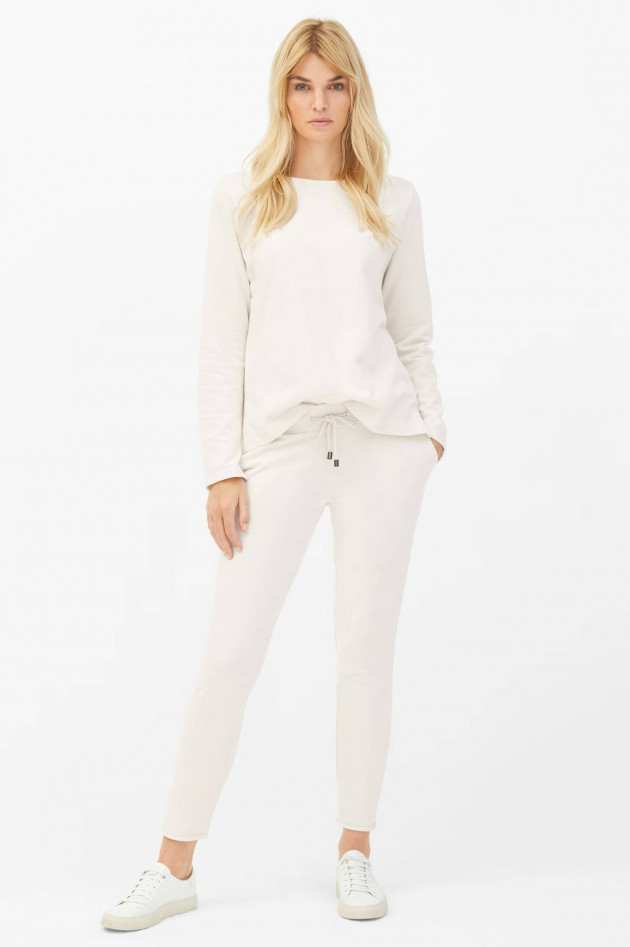 Juvia Slim Fit Sweatpants in Creme