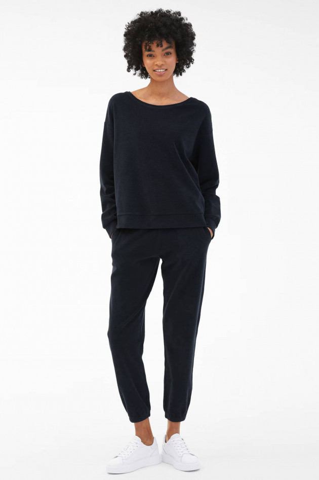 Juvia Frottee-Sweatpants ADELINA in Midnight