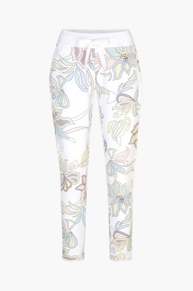 Juvia Sweatpants mit Allover Print in Weiß