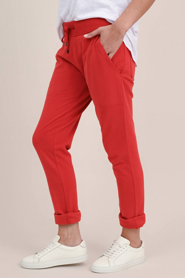 Juvia Baumwoll-Mix Sweatpants in Rot