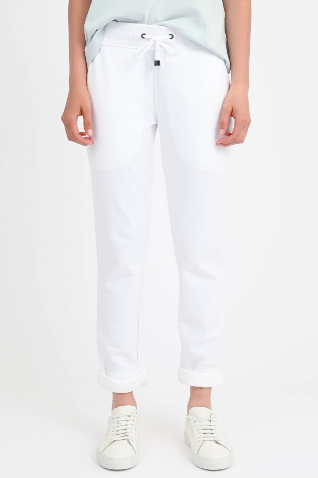 Juvia Sweatpants CATHY mit Rollsaum in Weiß