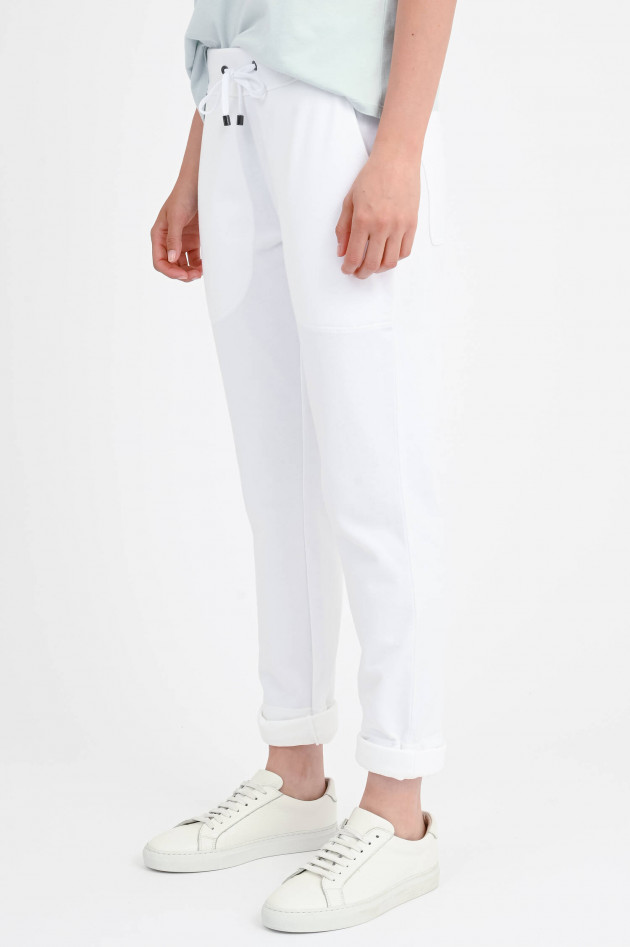Juvia Sweatpants CATHY mit Rollsaum in Weiß
