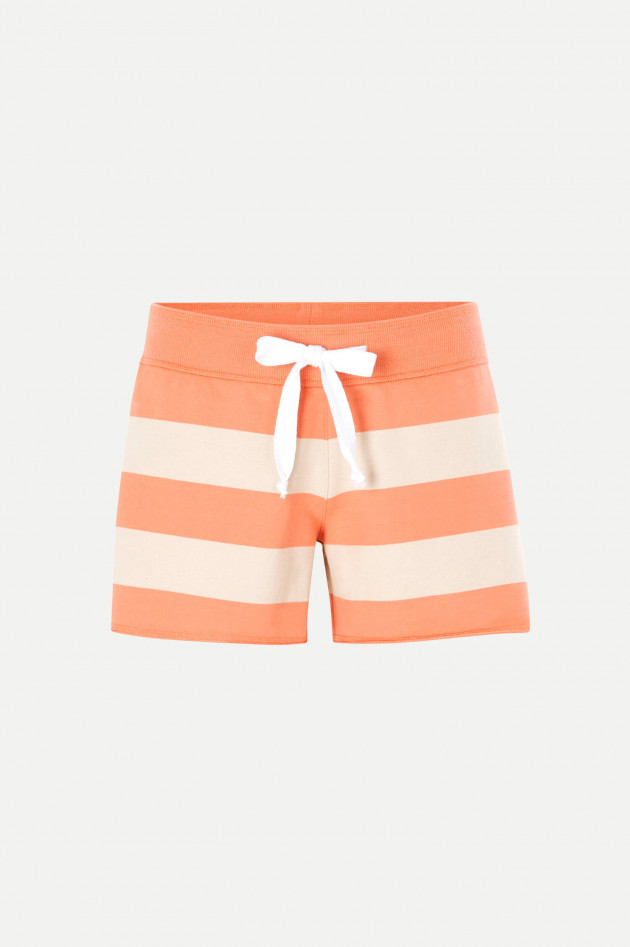 Juvia Shorts mit Blockstreifen in Papaya/Beige