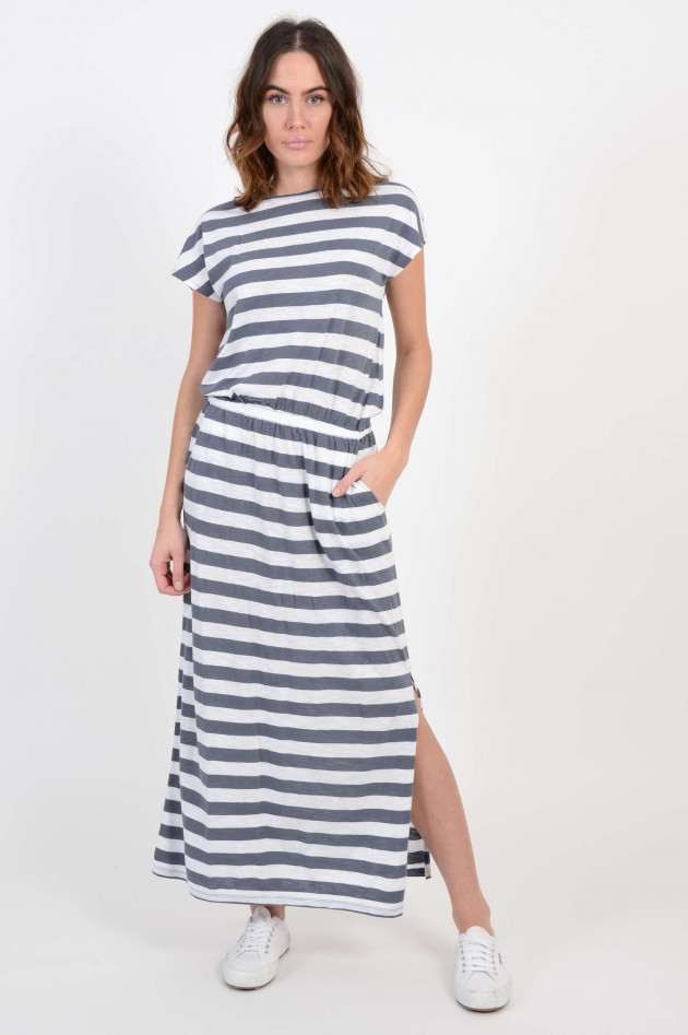 Juvia Kleid mit Streifenlook in Grau/Weiß