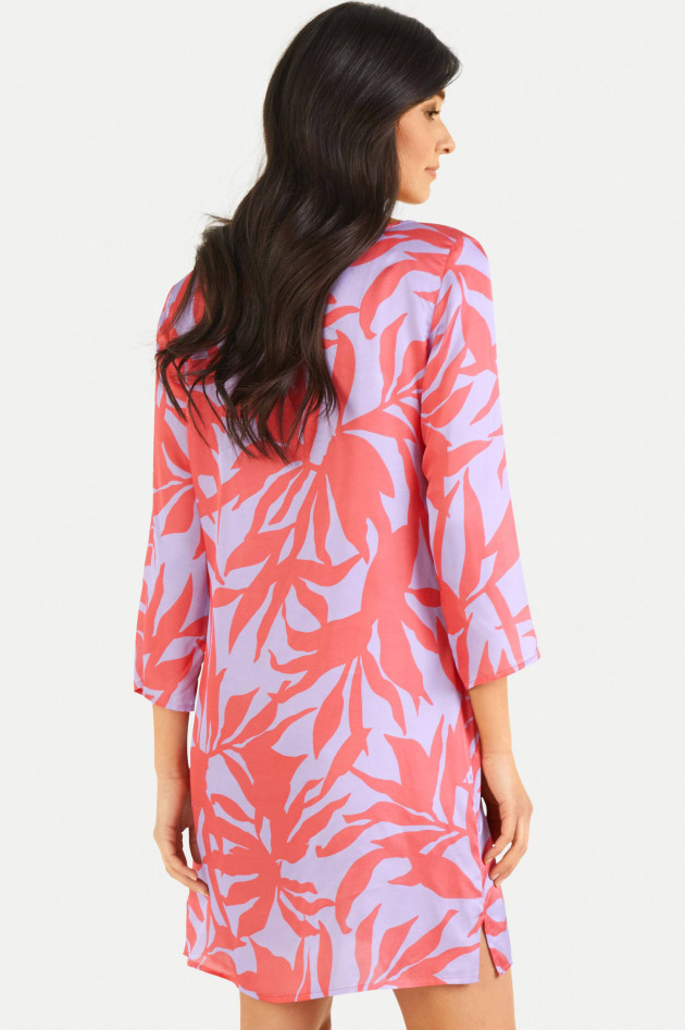 Juvia Kleid ABSTRACT LEAVES in Koralle/Lila