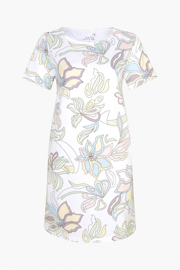 Juvia Sweatkleid mit Blumen-Muster in Weiß