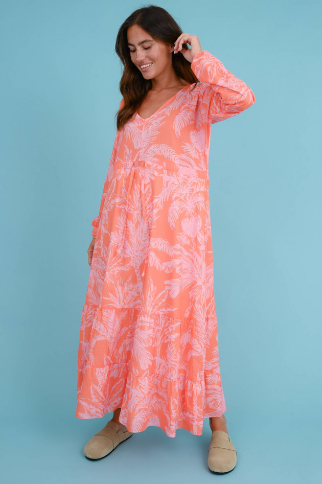 Juvia Kleid mit Jungel-Print in Orange