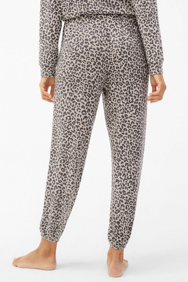 Juvia Nightwear-Hose im Leo-Design in Sand/Mokka