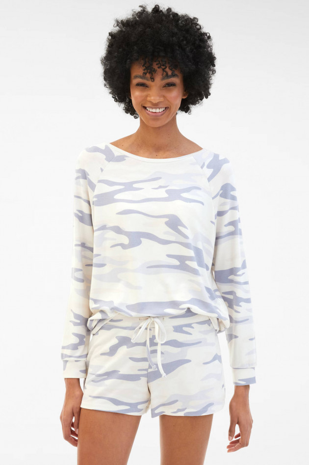 Juvia Nightwear Shorts mit Camouflage-Design in Creme