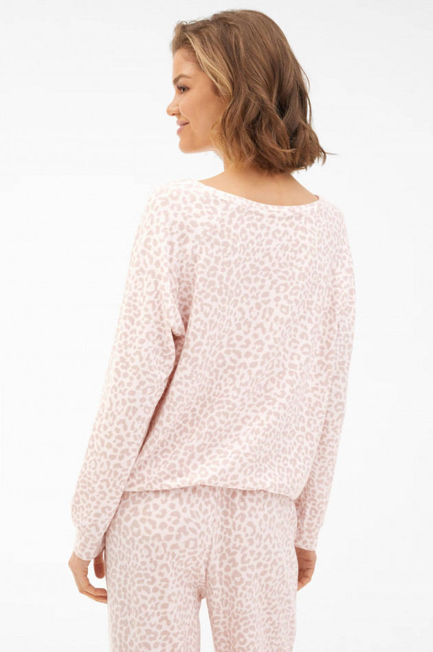 Juvia Viskose/Jersey Nightwear in Rosé gemustert
