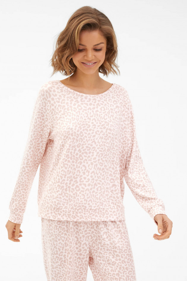 Juvia Viskose/Jersey Nightwear in Rosé gemustert