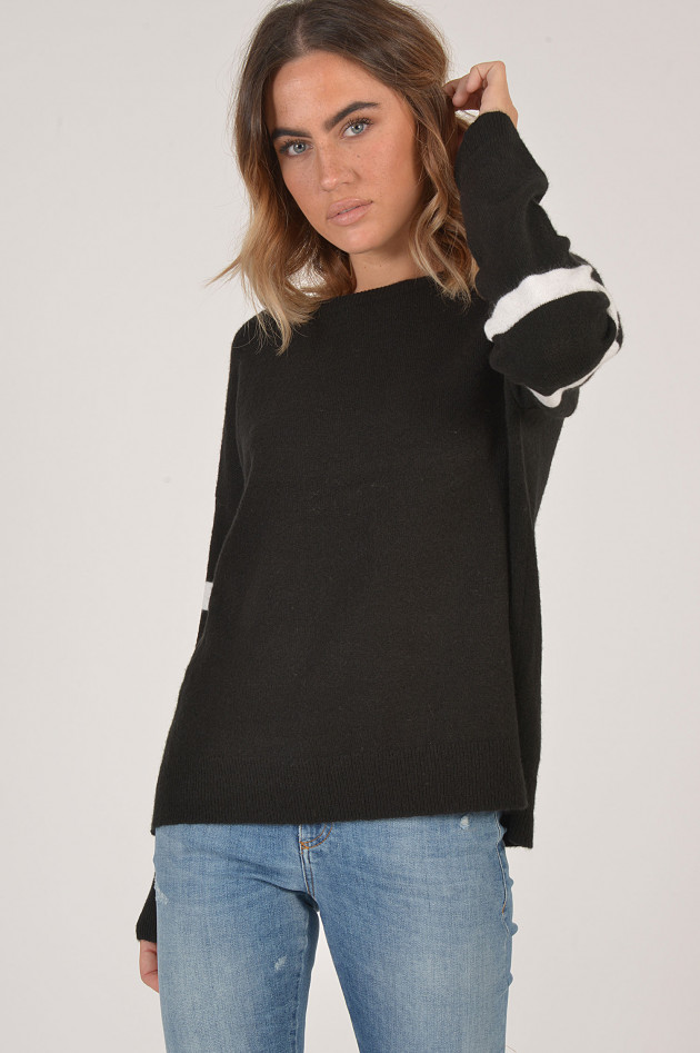 Juvia Pullover in Schwarz/Weiß