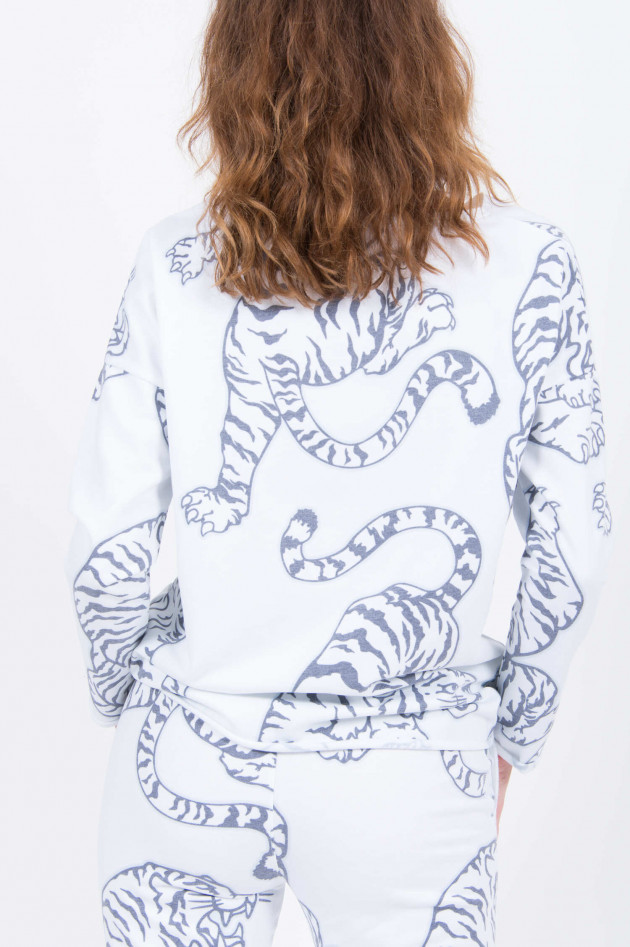 Juvia Sweater mit Tigerdruck in Weiß