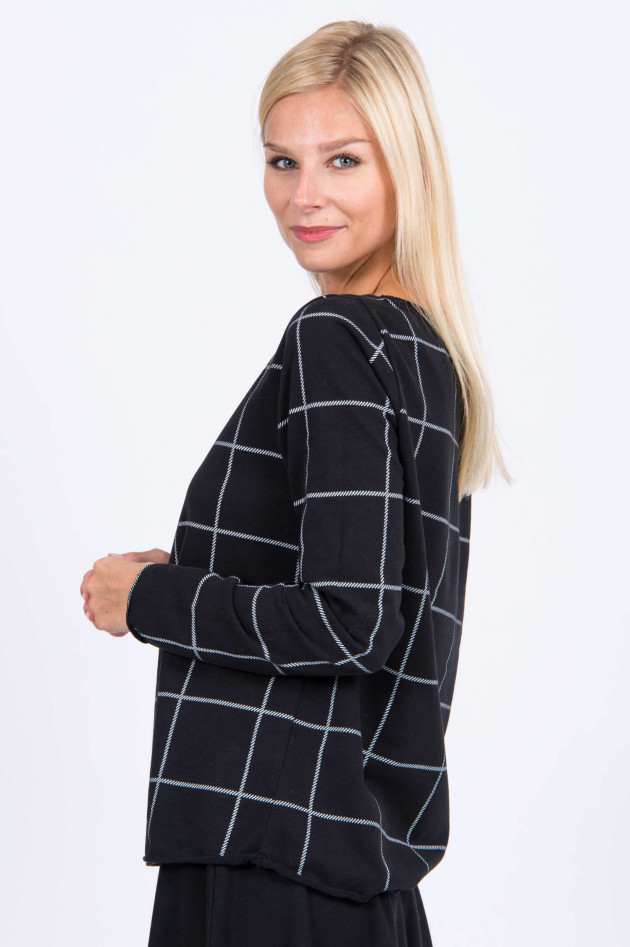 Juvia Sweatshirt mit Print in Schwarz/Weiß