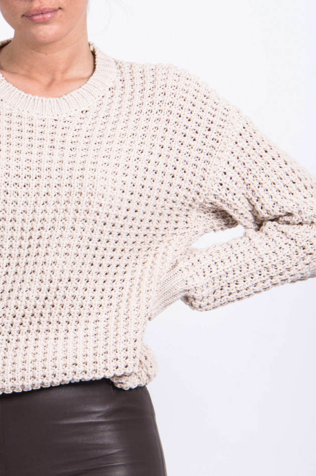 Juvia Strickpullover aus Baumwoll-Mix in Sand