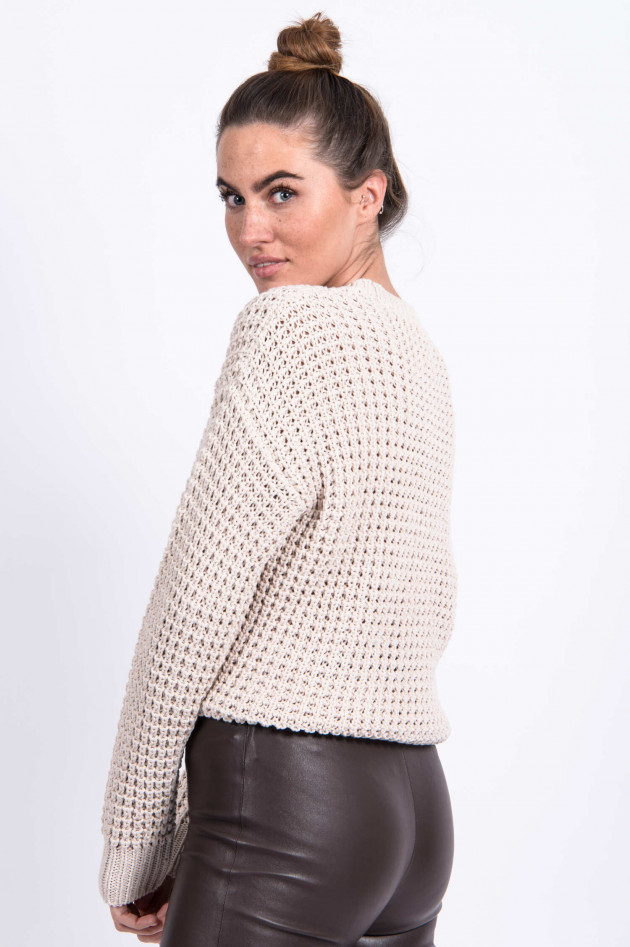 Juvia Strickpullover aus Baumwoll-Mix in Sand