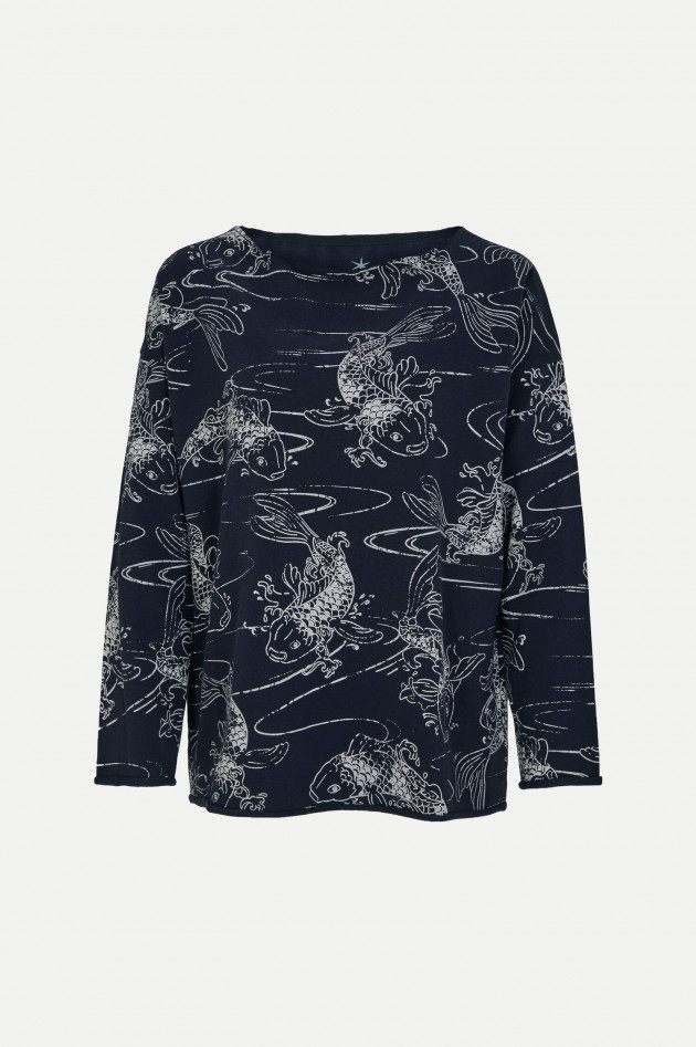 Juvia Sweatshirt mit Allover-Print in Navy