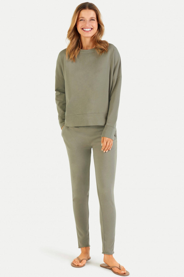 Juvia Relaxed Fit Sweatshirt in Khaki